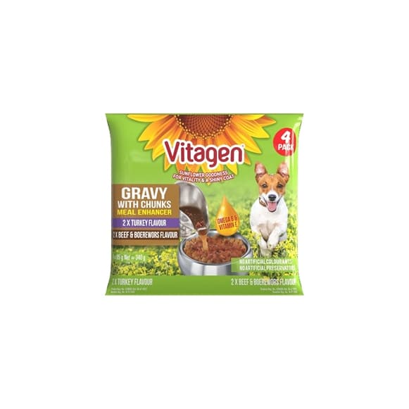 Vitagen Gravy with Chunks - 4 Pack (Turkey/Beef)