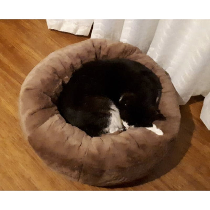 Afripet Faux Fur Donut Pet Bed