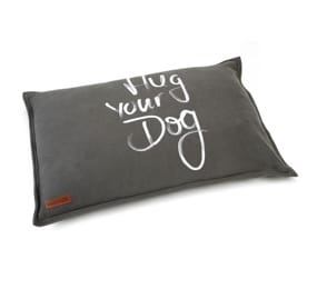 Beeztees Lounge Cushion Hug Your Dog Dark Grey