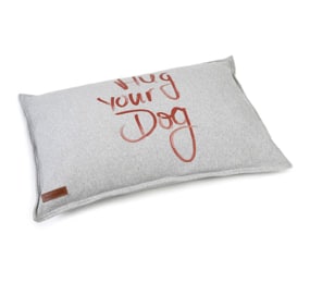 Beeztees Lounge Cushion Hug Your Dog Light Grey