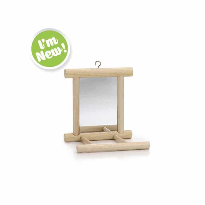 Beeztees Wooden Landing Perch & Mirror