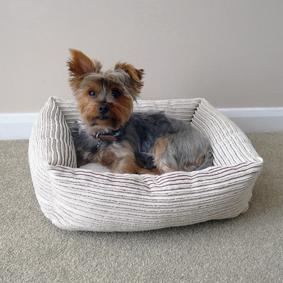 Rosewood Jumbo Cord & Teddy Square Bed - Beige