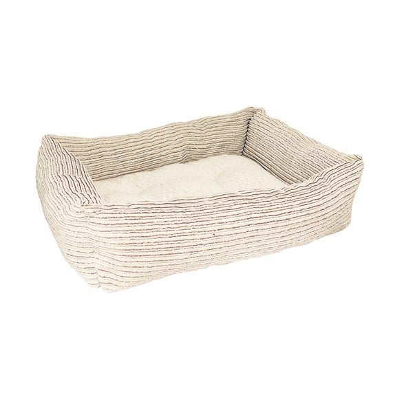 Rosewood Jumbo Cord & Teddy Square Bed - Beige