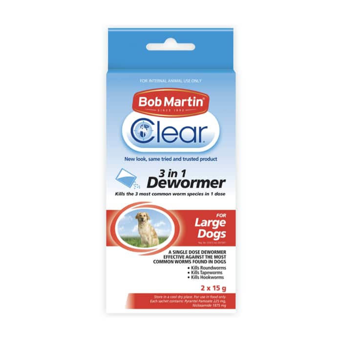 Bob Martin 3-in-1 Dewormer Large Breed Dogs (2 x 15g)