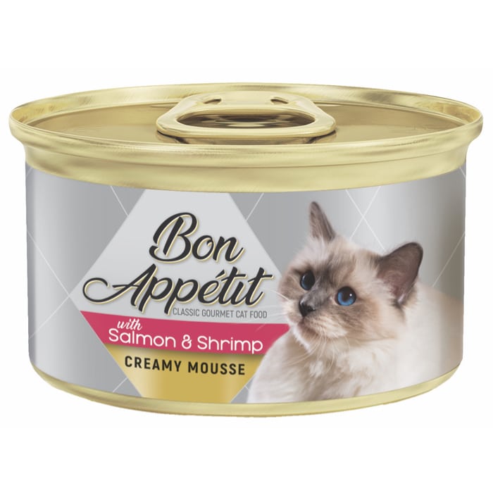 Bon Appetit Creamy Mousse with Salmon & Shrimp - 12 Tins