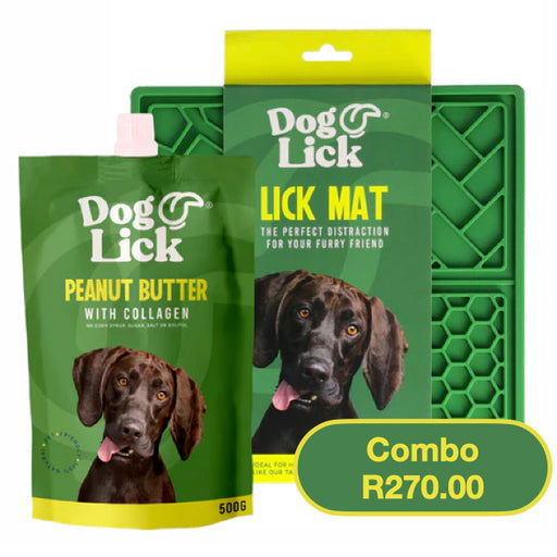 Dog Lick Peanut Butter and Lick Mat Combo
