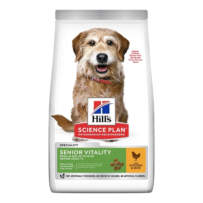 Hill's Science Plan Adult Senior Vitality Small and Mini Dry Dog Food Chicken