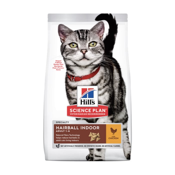 Hill's Science Plan Adult Cat Food Hairball Control Dry Chicken