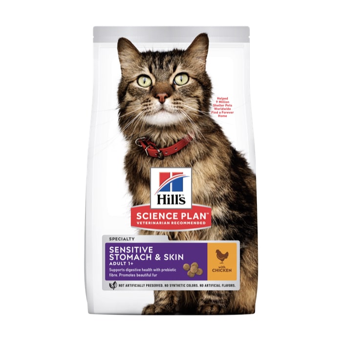 Hill's Science Plan Adult Cat Food Sensitive Stomach and Skin Dry Chicken