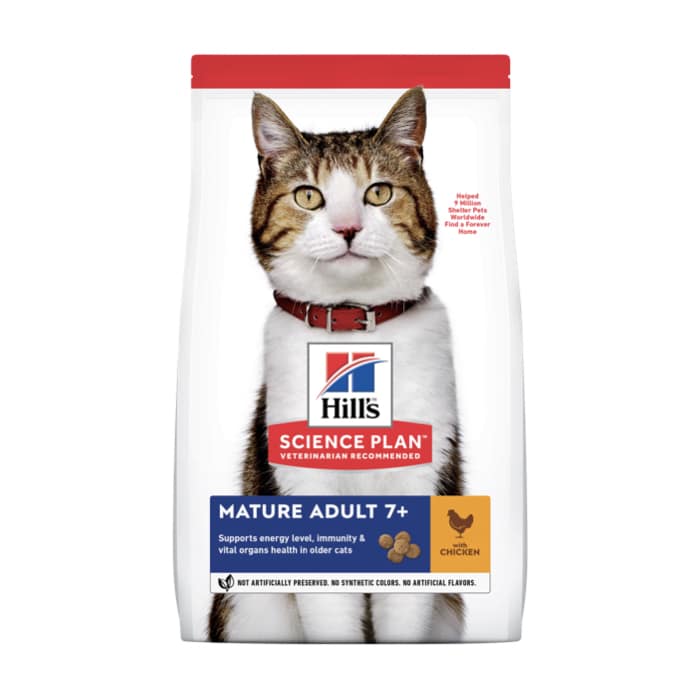 Hill's Science Plan Feline Mature Adult Cat Food Chicken Dry 7+