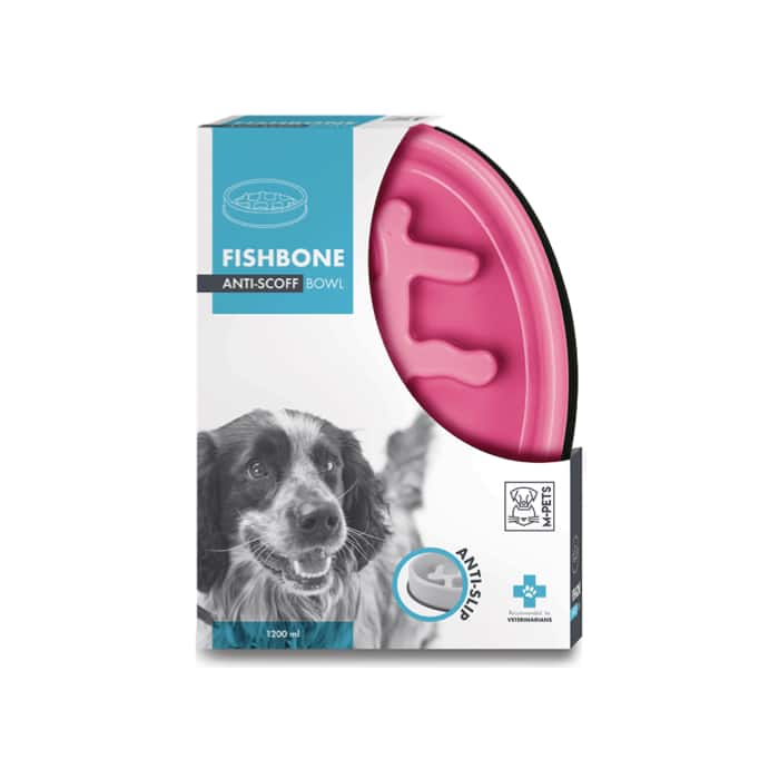M-Pets Anti-Scoff Fishbone Bowl