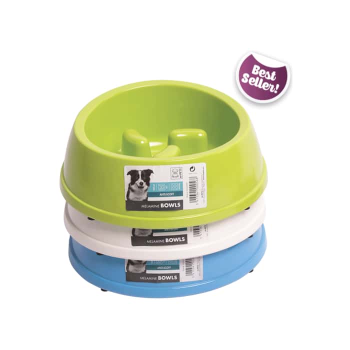 M-Pets Anti-Scoff Melamine Bowl