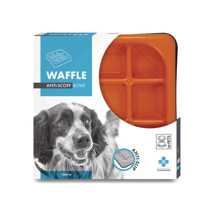 M-Pets Anti-Scoff Waffle Bowl