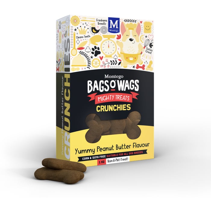 Montego Bags O' Wags Peanut Butter Crunchies 1KG