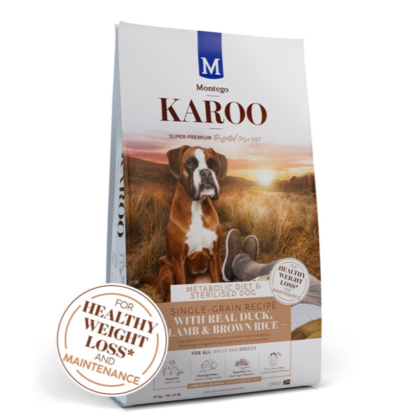 Montego Karoo Target Care Metabolic Diet and Sterilised Dog Duck, Lamb and Rice