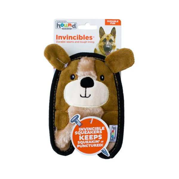 Outward Hound Puppy Invincible Squeak Toy Mini Brown