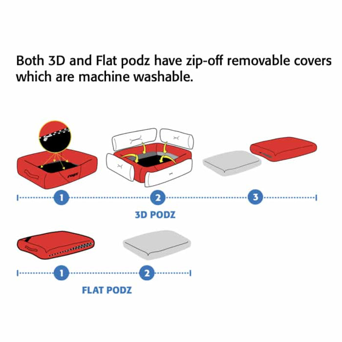 Rogz Lekka Pod Rectangle Oxford Bed