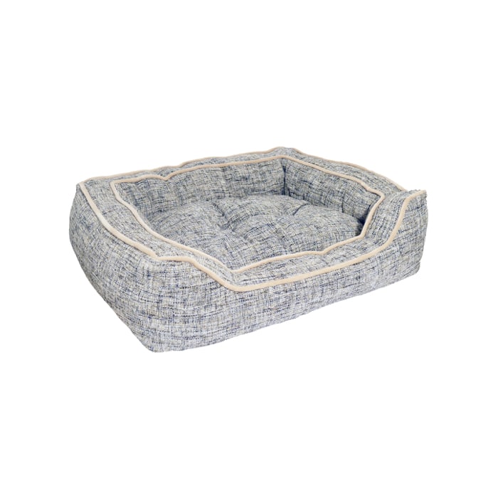 Rosewood Luxury Square Bed - Slate & Oatmeal