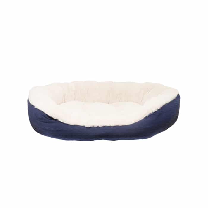 Rosewood Cable Knit Oval Bed - Navy
