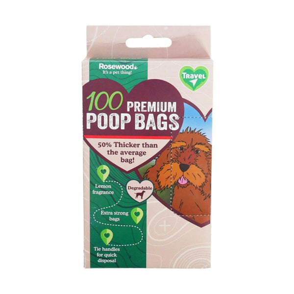 Rosewood Poop Bags Premium Degradable 100pcs