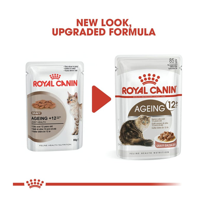 ROYAL CANIN Ageing 12+ Gravy Wet Cat Food (12 x 85g)