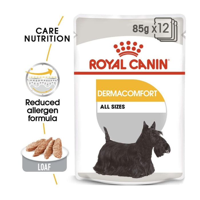 ROYAL CANIN All Breed Dermacomfort Wet Dog Food Loaf (12 x 85g)