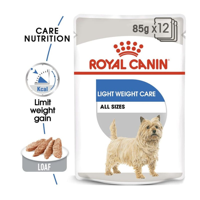 ROYAL CANIN All Breed Light Weight Care Wet Dog Food Loaf (12 x 85g)
