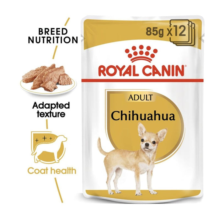 ROYAL CANIN Chihuahua Adult Wet Dog Food Pouch (12 x 85g)