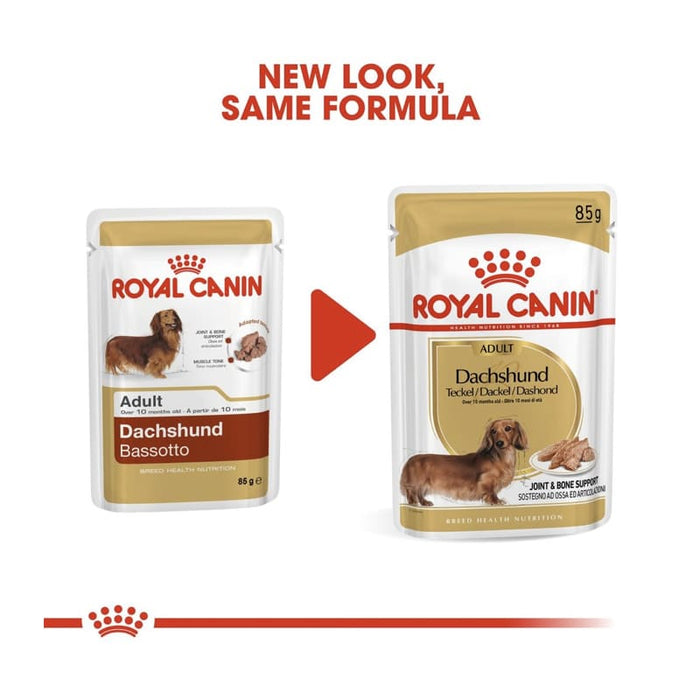 ROYAL CANIN Dachshund Adult Wet Dog Food Pouch (12 x 85g)