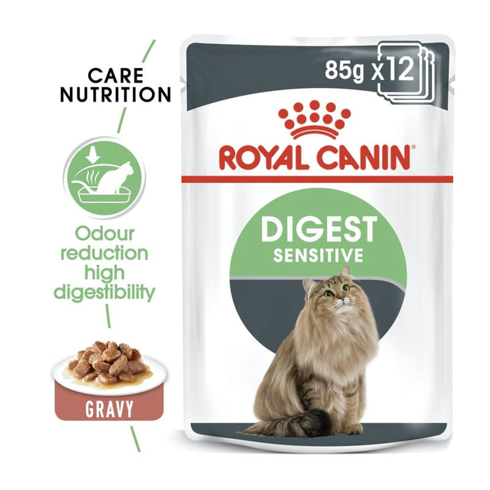 ROYAL CANIN Digest Sensitive Gravy Adult Wet Cat Food (12 x 85g)