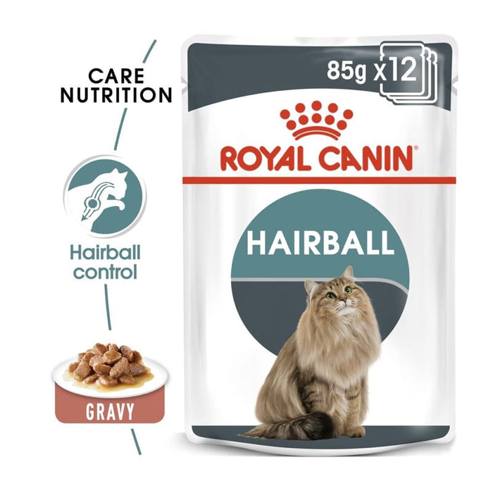 ROYAL CANIN Hairball Care Gravy Adult Wet Cat Food (12 x 85g)