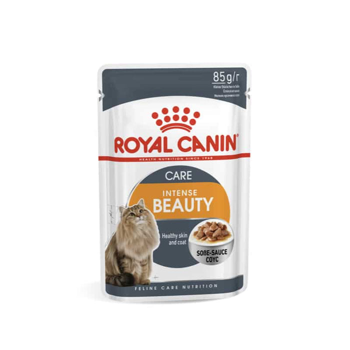 Royal Canin Intense Beauty Gravy Adult Wet Cat Food Pouch (12 x 85g)