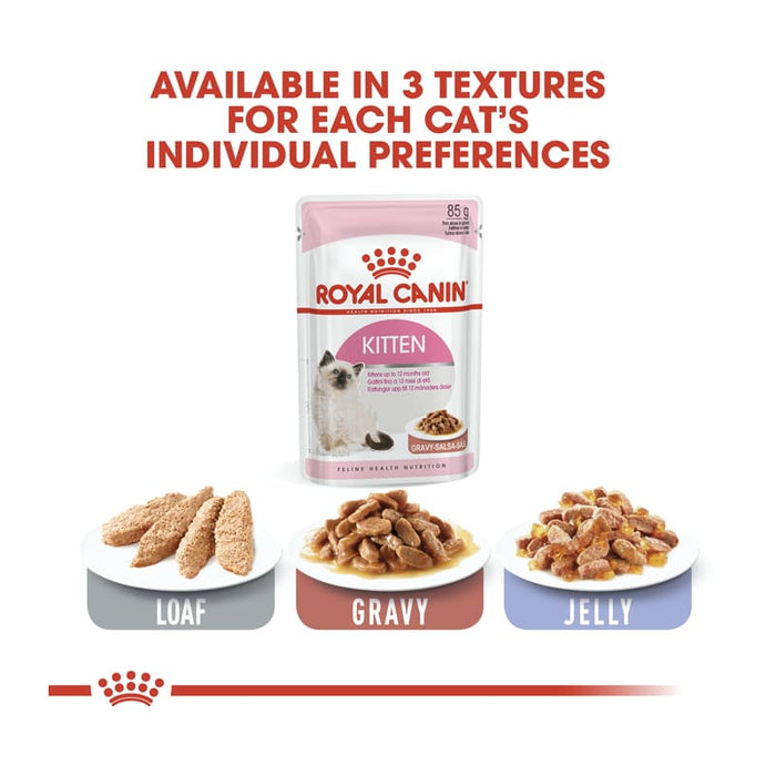 ROYAL CANIN Kitten Instinctive in Gravy Wet Cat Food (12 x 85g)
