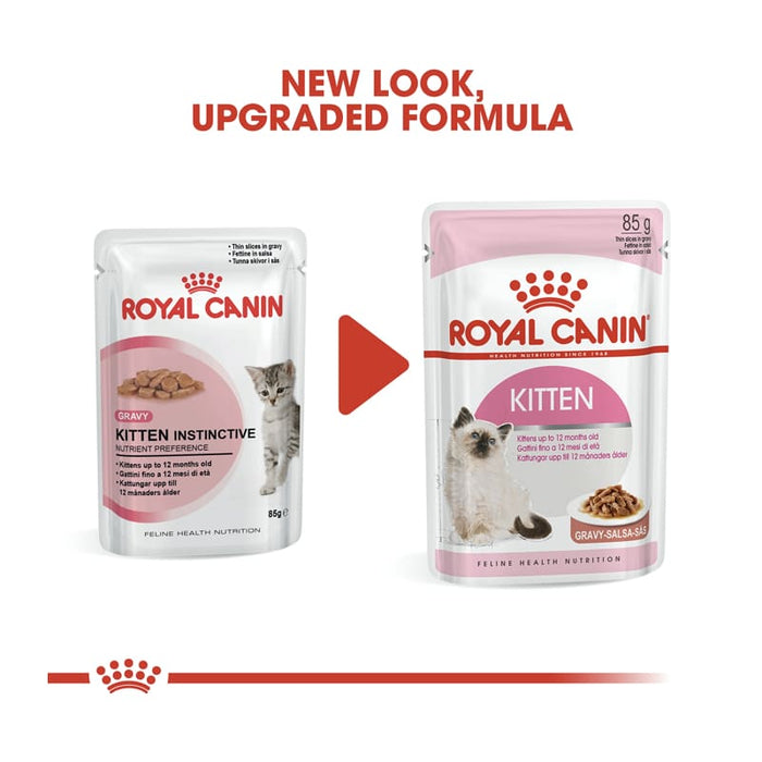 ROYAL CANIN Kitten Instinctive in Gravy Wet Cat Food (12 x 85g)