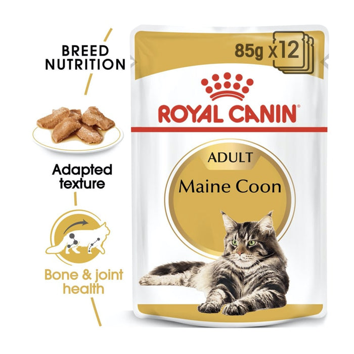 ROYAL CANIN Maine Coon Adult Wet Cat Food (12 x 85g)