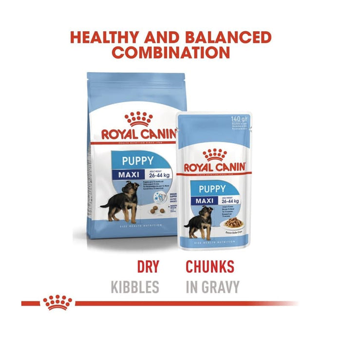 ROYAL CANIN Maxi Puppy Wet Dog Food (10 x 140g)