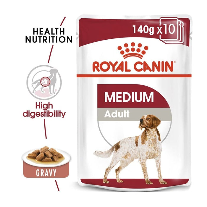 ROYAL CANIN Medium Adult Wet Dog Food (10 x 140g)