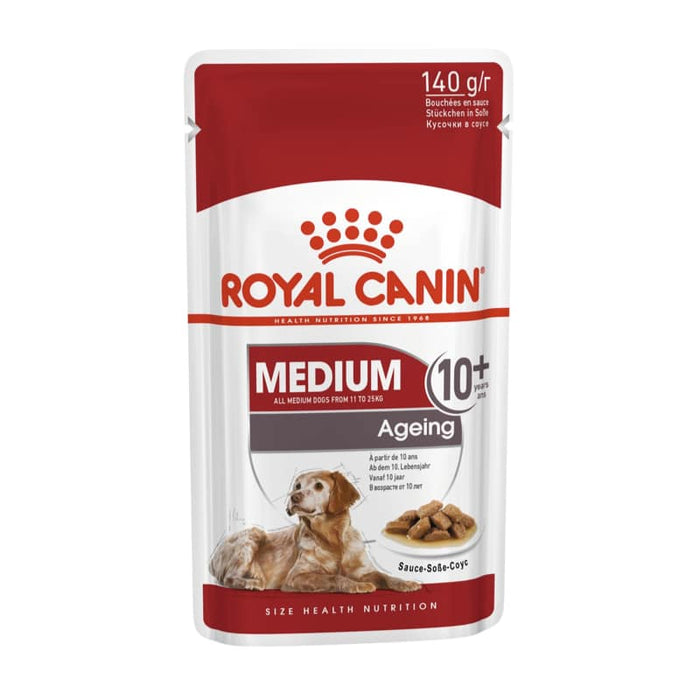 ROYAL CANIN Medium Ageing 10+ Wet Dog Food (10 x 140g)
