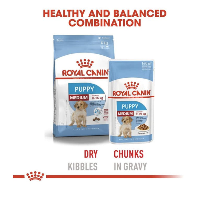 ROYAL CANIN Medium Wet Puppy Food (10 x 140g)
