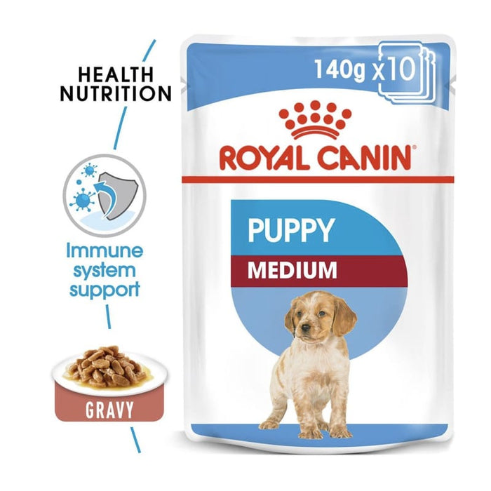 ROYAL CANIN Medium Wet Puppy Food (10 x 140g)