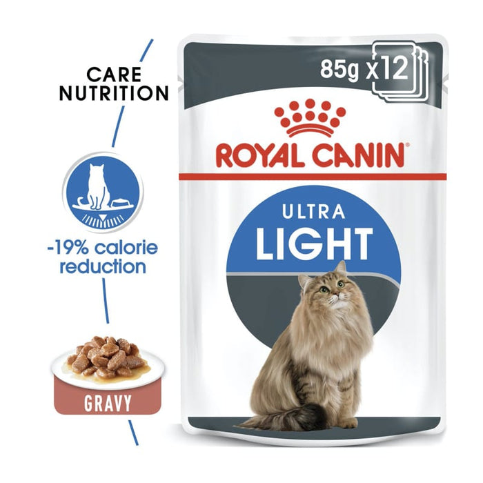 Royal Canin Ultra Light Weight Care Adult Wet Cat Food Pouch  (12 x 85g)