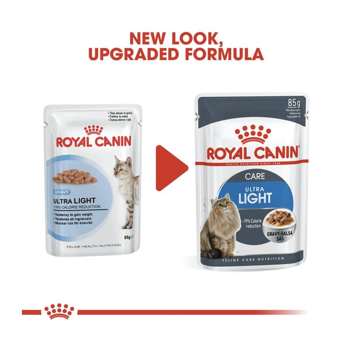 Royal Canin Ultra Light Weight Care Adult Wet Cat Food Pouch  (12 x 85g)