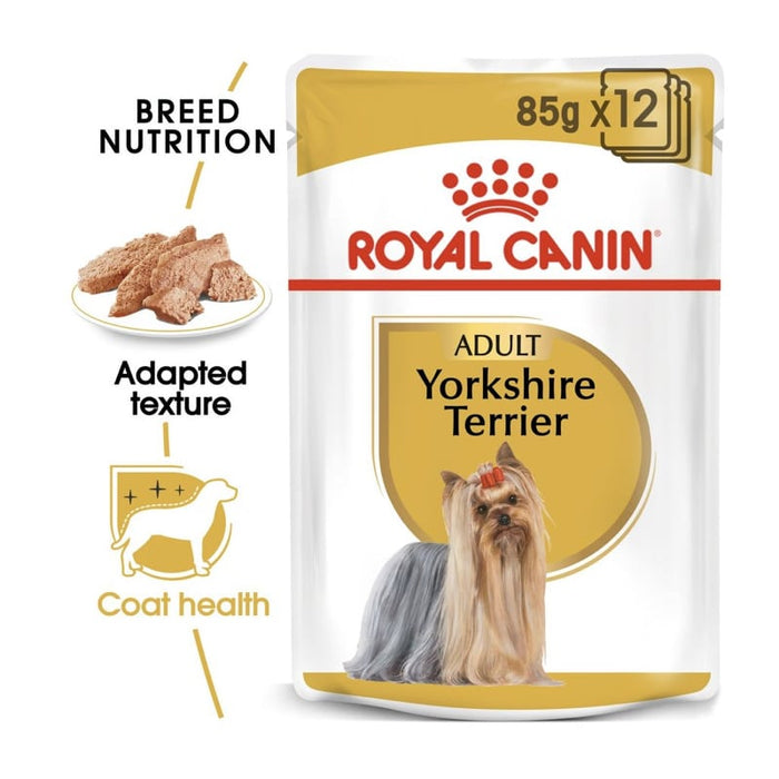 ROYAL CANIN Yorkshire Terrier Adult Wet Dog Food Pouch (12 x 85g)