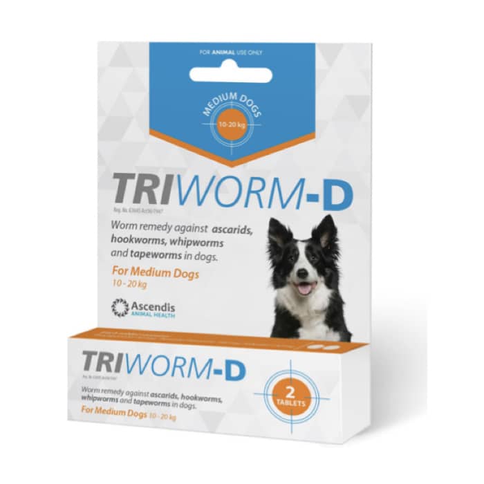 Triworm Deworming Tab Medium Breed Dog