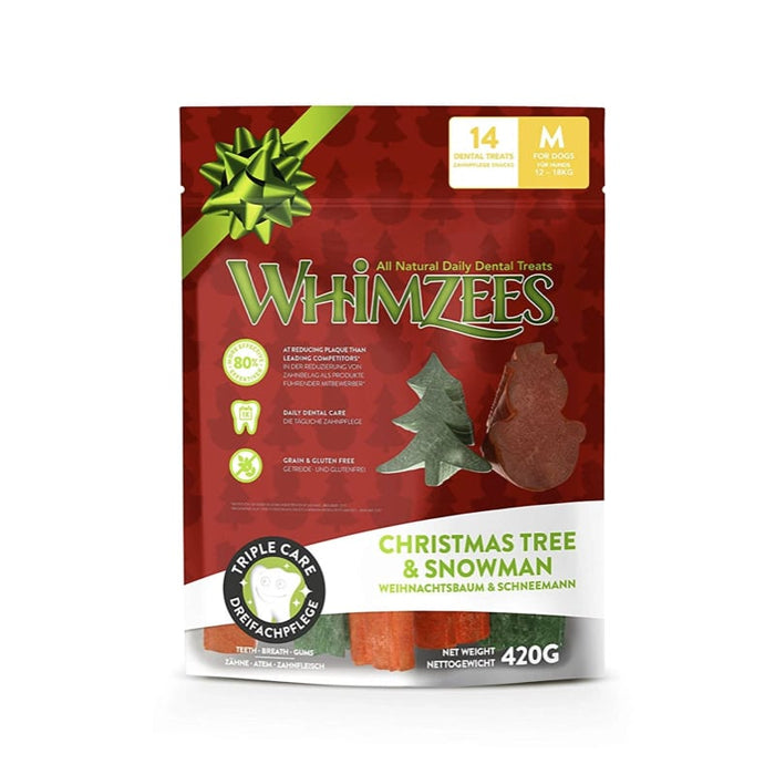 Whimzees Holiday Variety Bag Medium 14pc Assorted