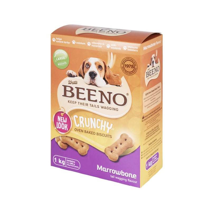 Beeno Crunchy Dog Biscuits Marrowbone 1KG — PetMad