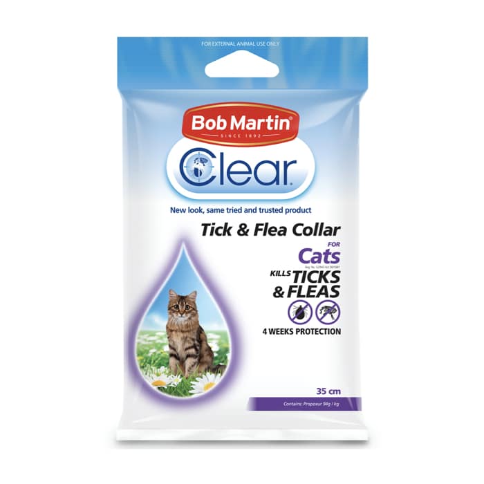 Bob Martin Clear Tick &amp; Flea Collar for Cats - 35cm