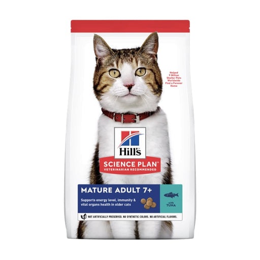 Hill's Science Plan Mature Adult Cat Food Dry Tuna 7+