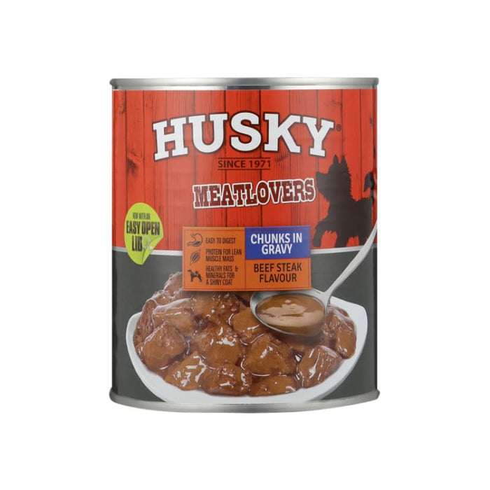 Husky Meatlovers Beef Steak Chunks In Gravy 775G