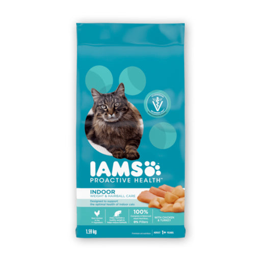 IAMS Adult Cat Food Indoor Weight and Hairball Care Chicken and Turkey